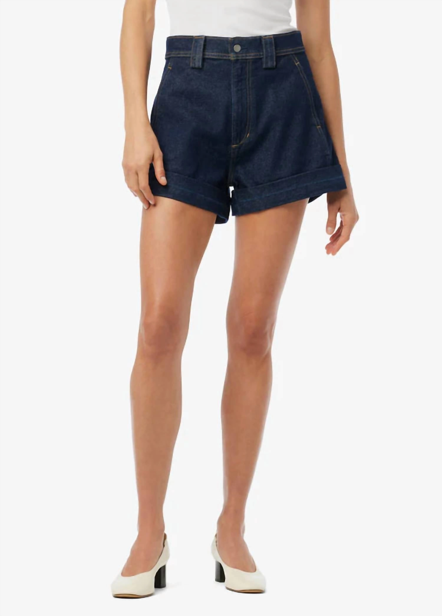 High-End Quality Avery Cuffed Shorts In Rinse