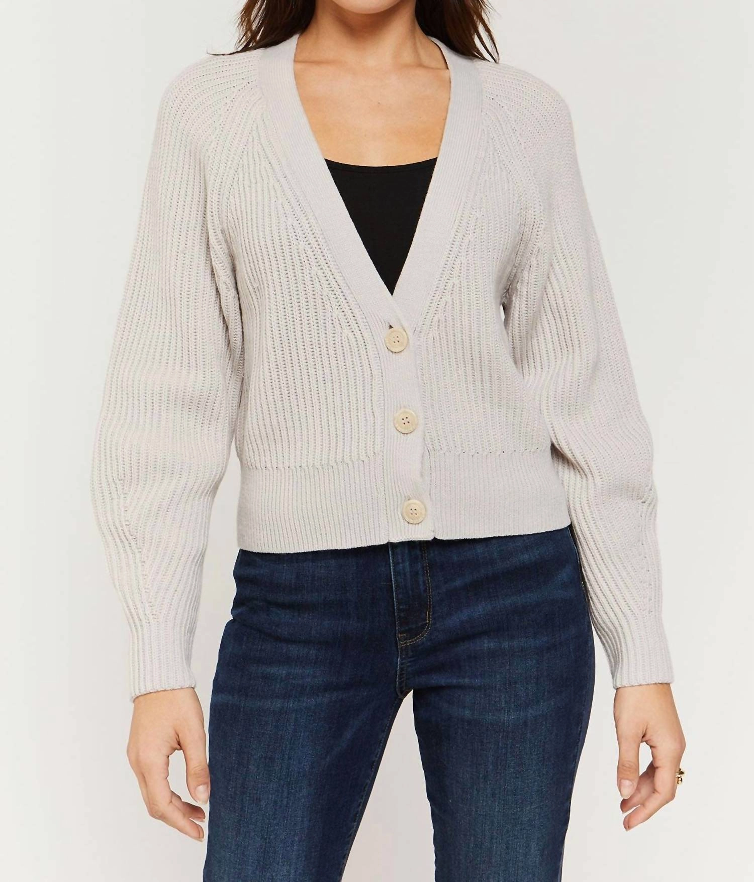 Ethical Production Knitwear All Day Comfort Fit Erica Cardigan In Cream