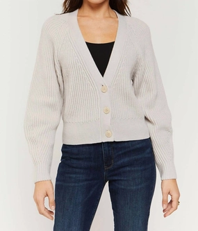 Ethical Production Knitwear All Day Comfort Fit Erica Cardigan In Cream