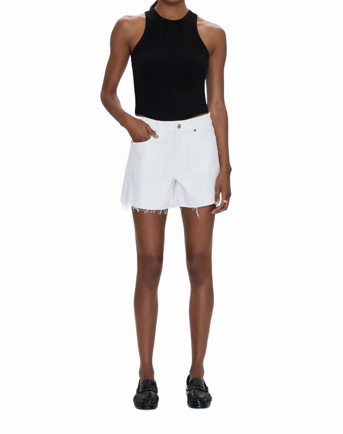 BreathableWebbing Kennedy Relaxed Cut Off Short In White