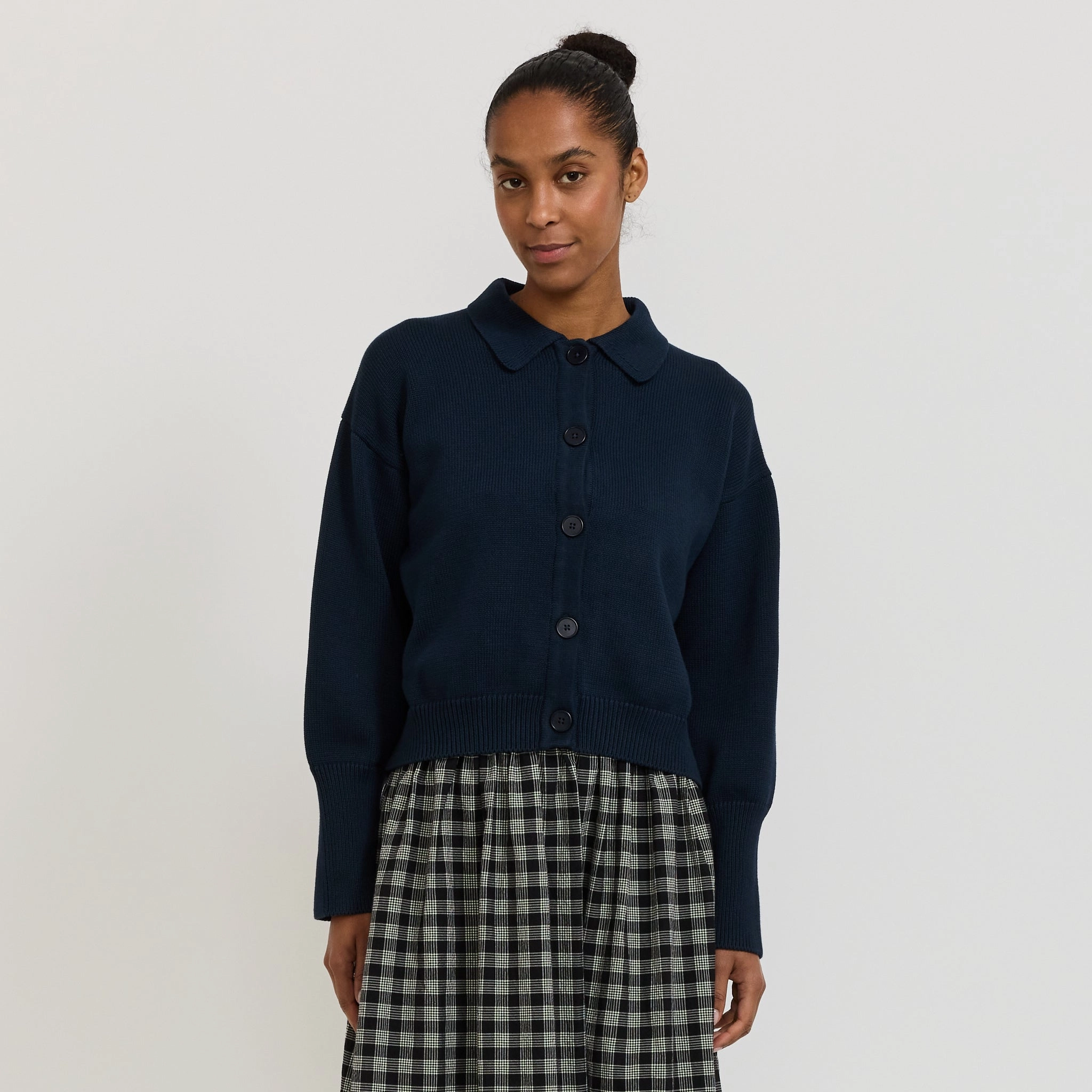 Utility Cardigan Indigo Comfort Piece