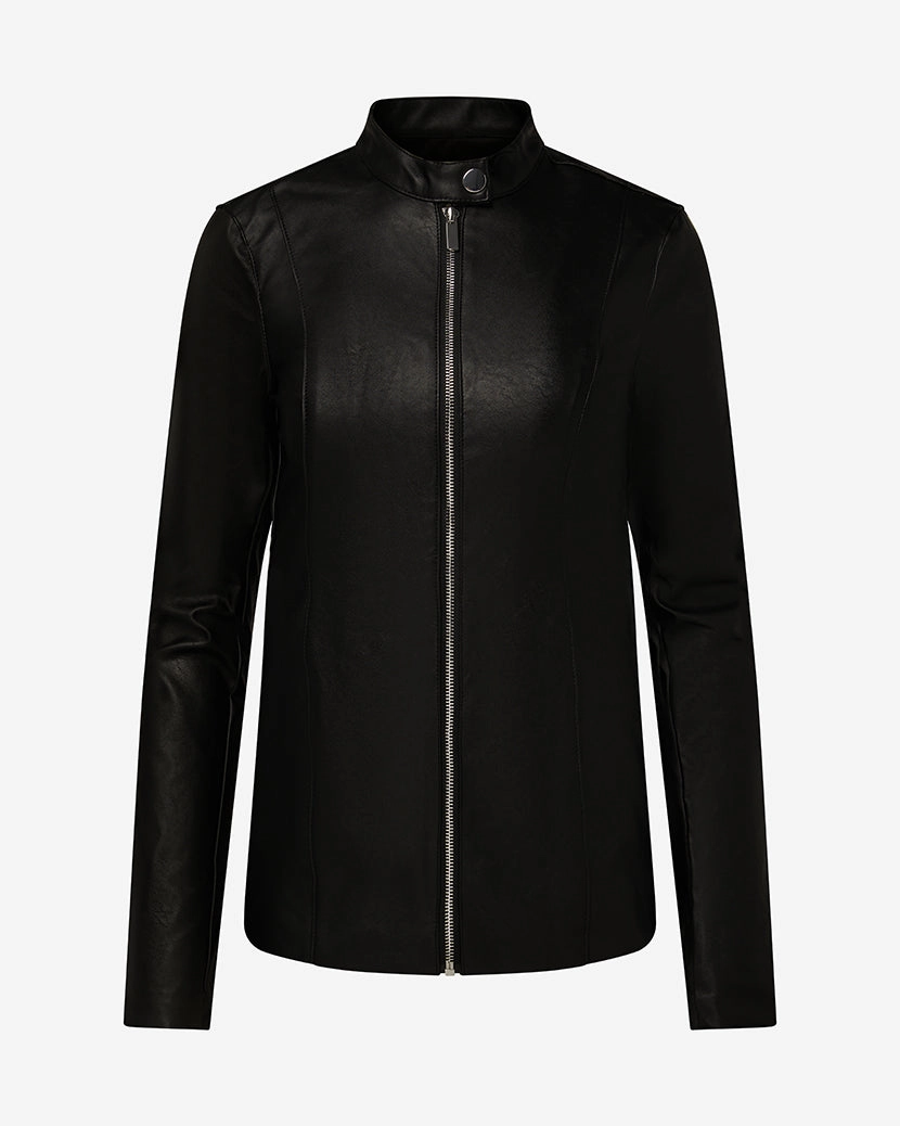 Vegan Leather Moto Jacket Heat Keep Stylish Comfort