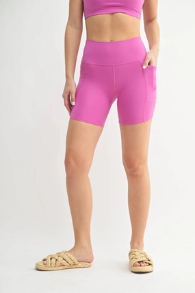 Tagless Labeling Venice Cloud Light Sculpt Biker Shorts In New Orchid