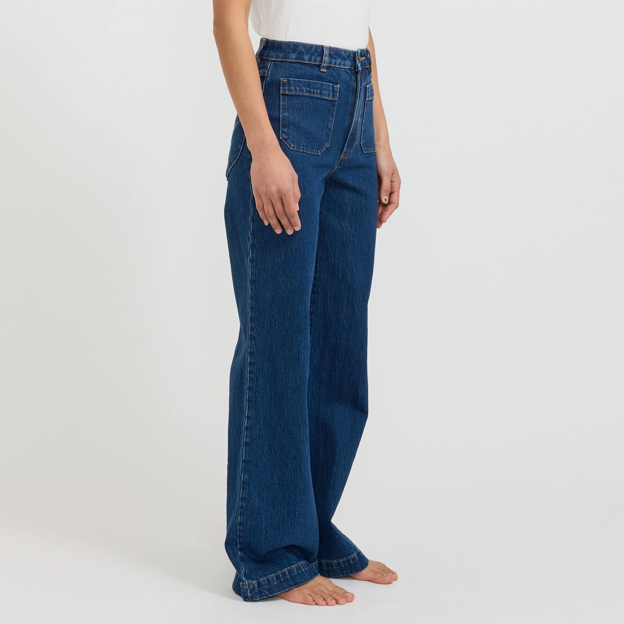 Sailor Jean Long Eco Ruby Organic Dark Blue Traveler Gear Bold Look Classic Wear Morning Stroll