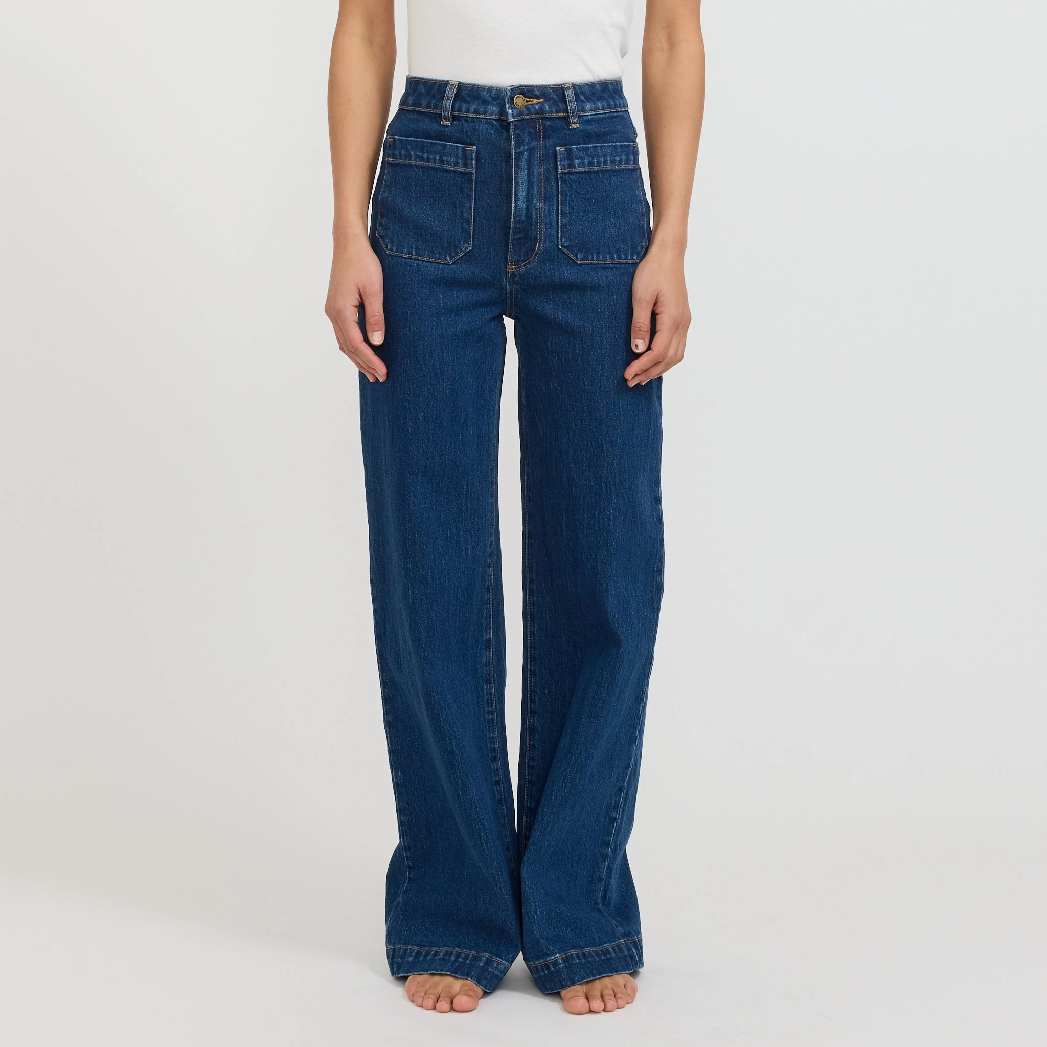 Mid Rise Sailor Jean Long Eco Ruby Organic Dark Blue