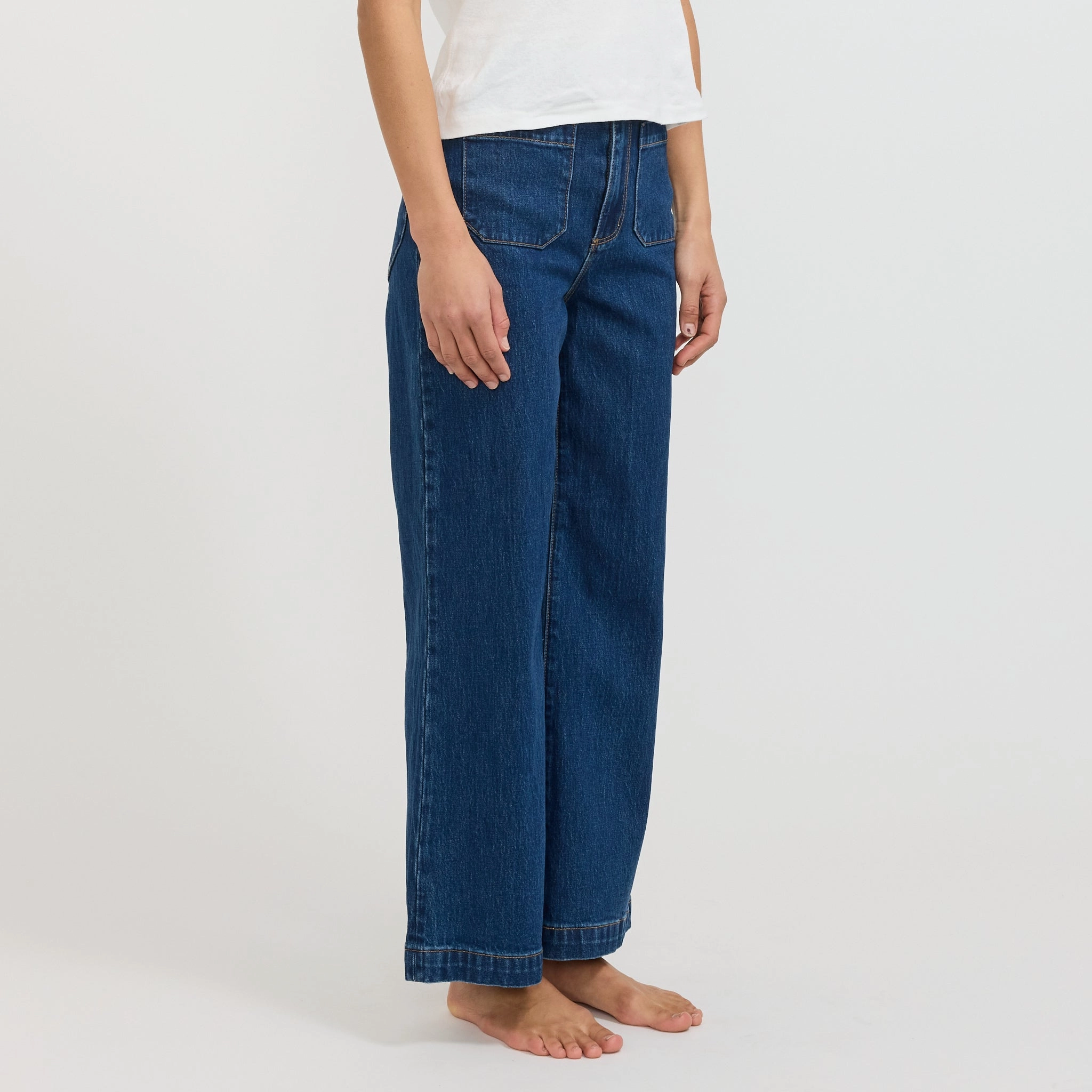 Daily Fashion Beach Day Winter Warmth Classic Sailor Jean Eco Ruby Organic Dark Blue