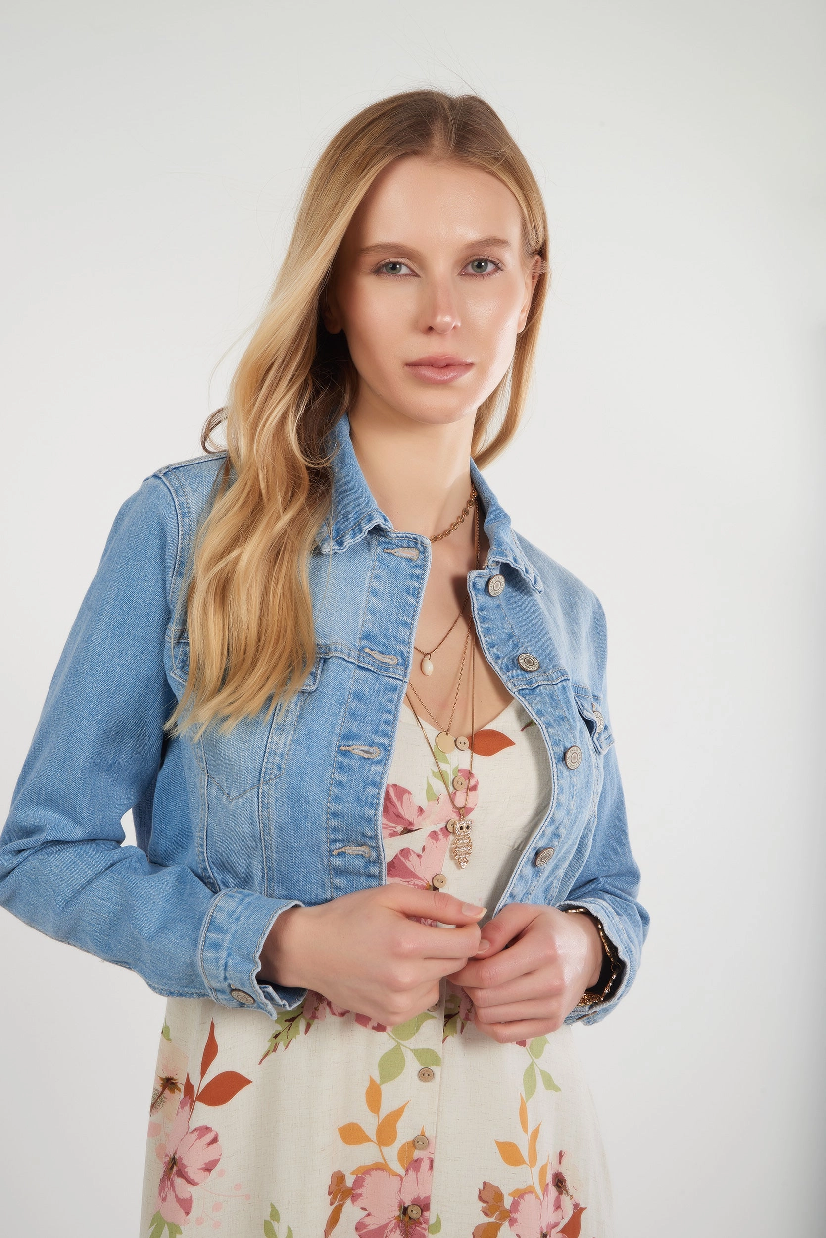 Veste courte en denim - EJ2056 - (E-C8) Packable Technology