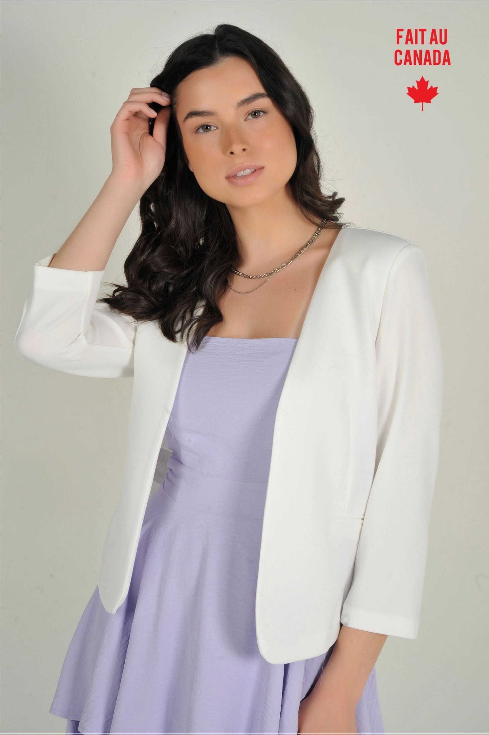 Cozy Comfort Veston ?? manches trois-quarts - LAKIA - (R-C9)