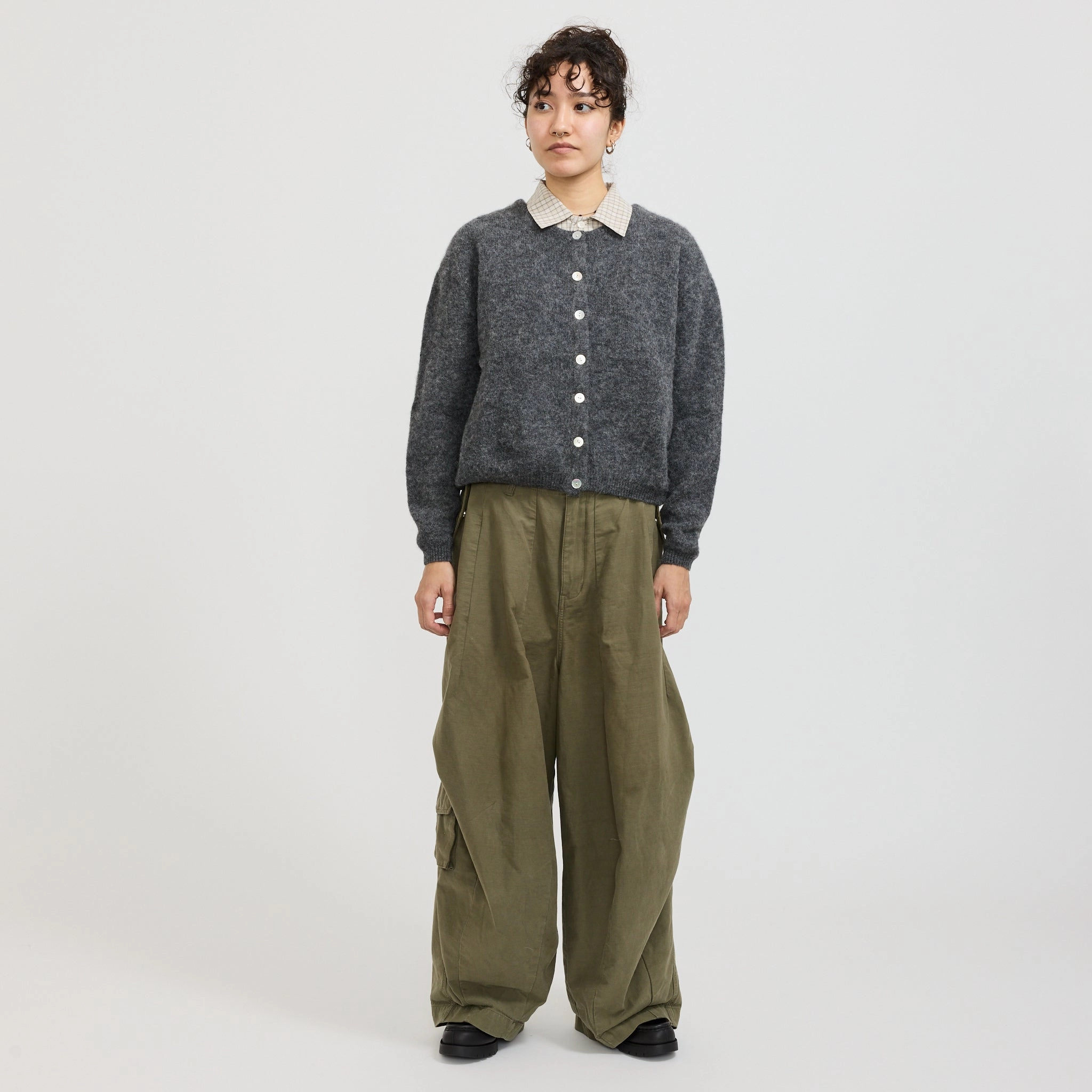 Vitow Cardigan Steel Melange Cozy Knit Fit