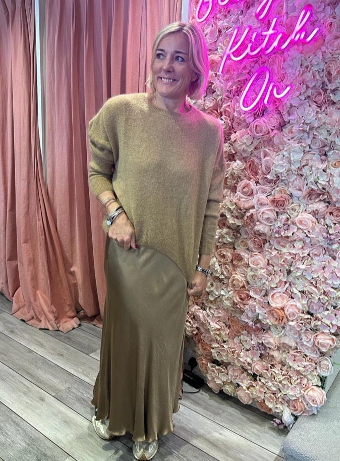 Anti Pilling Surface Voy 9298 Silky Skirt - Gold