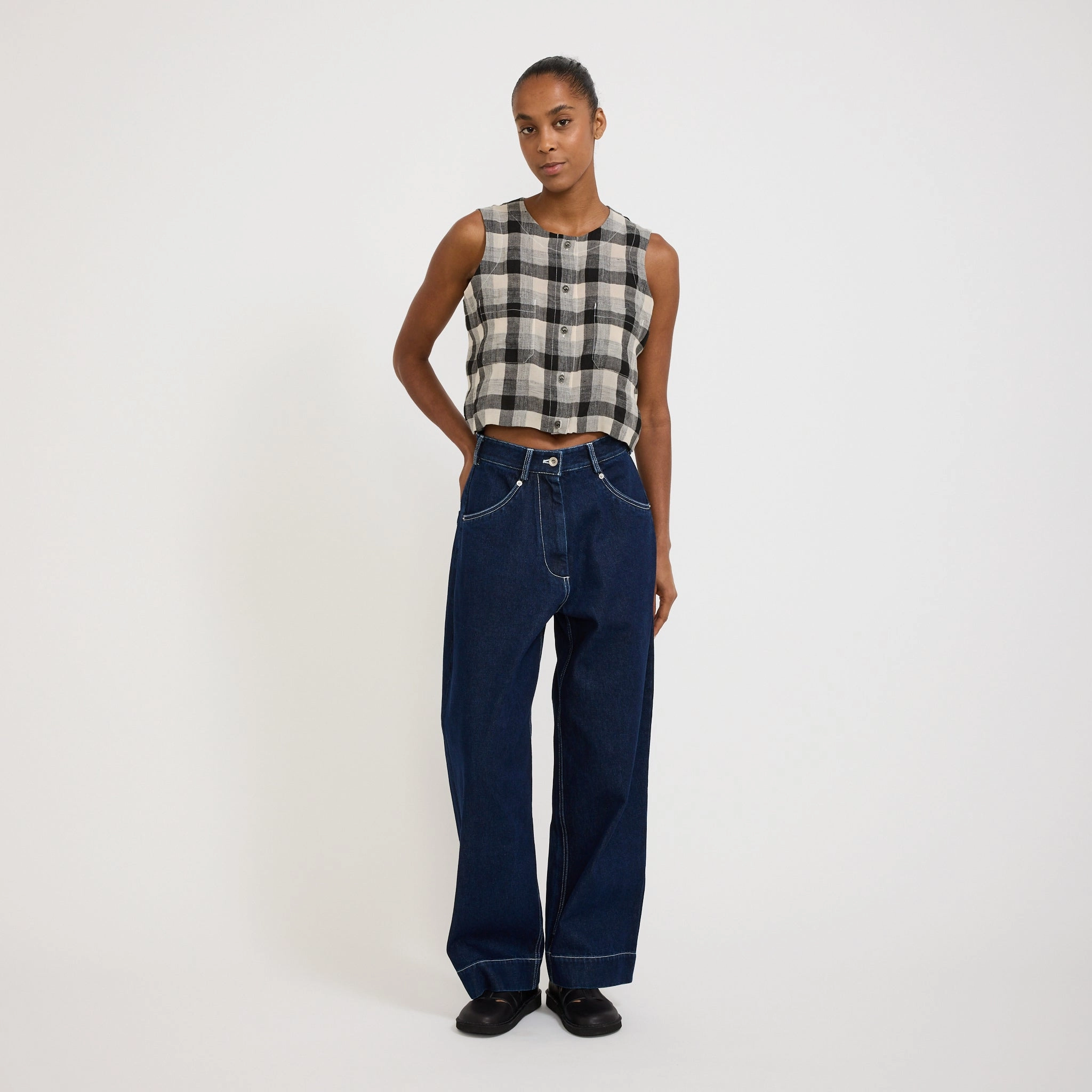 Wendy Trouser Indigo Minimal Shrinkage Fabric
