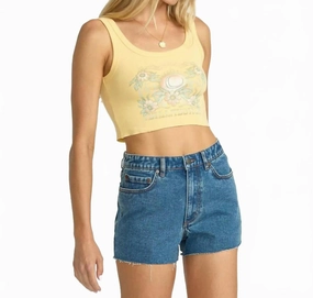 High Tides Denim Short In Deep Sea Comfortable Wear