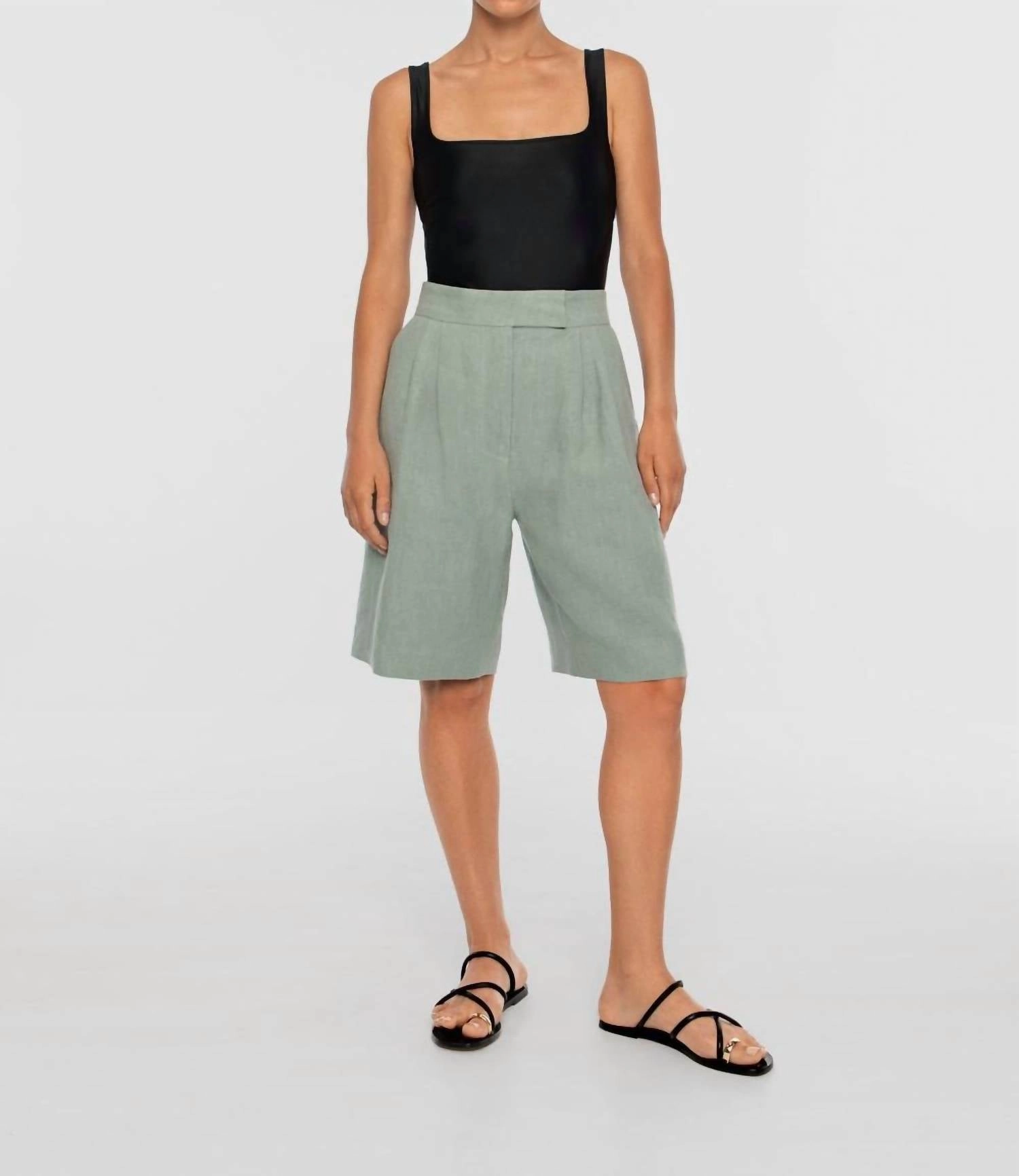 Wide Leg Shorts In Mist Running Gear