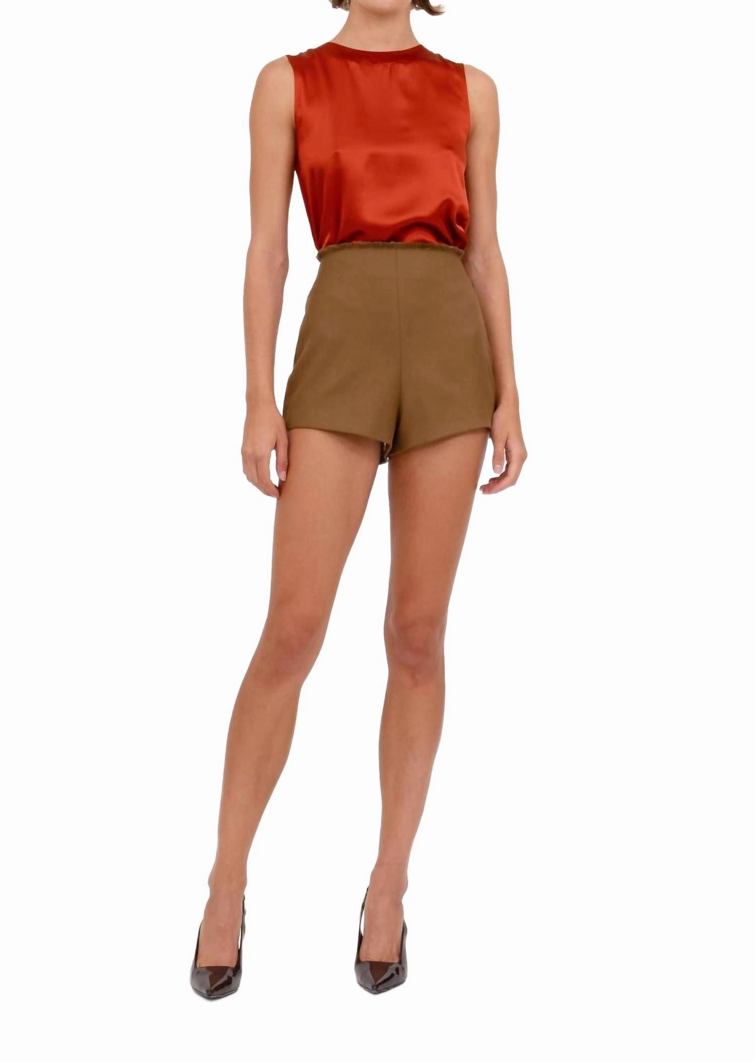 Tiana Shorts In Brown swimming suit alternative