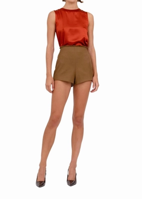 Tiana Shorts In Brown swimming suit alternative