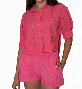 EcoFriendlyMaterials Denim shorts Willow Crisp Cotton Short In Pink