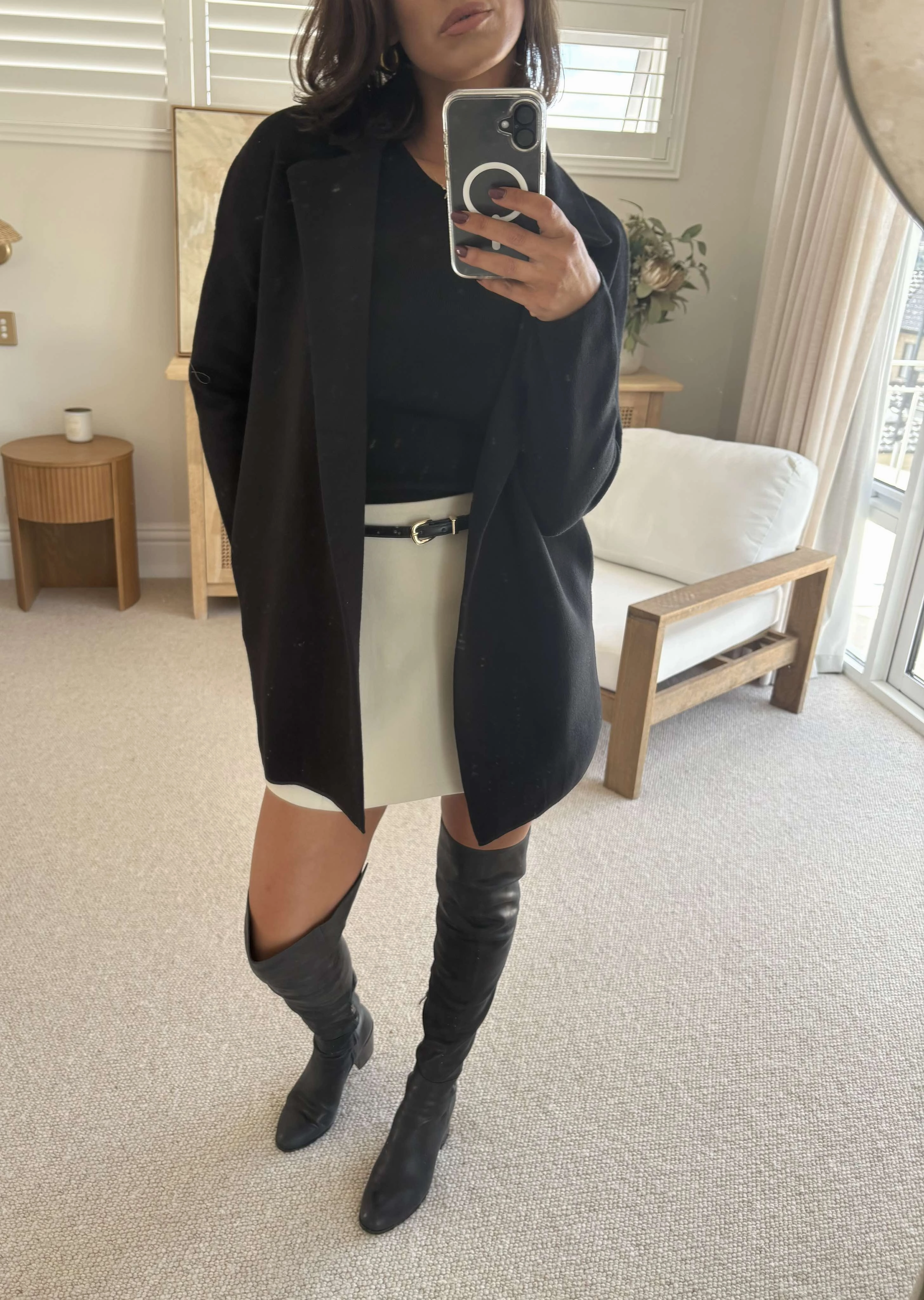 WILLOW WOOL MINI SKIRT Flat Lay Collar