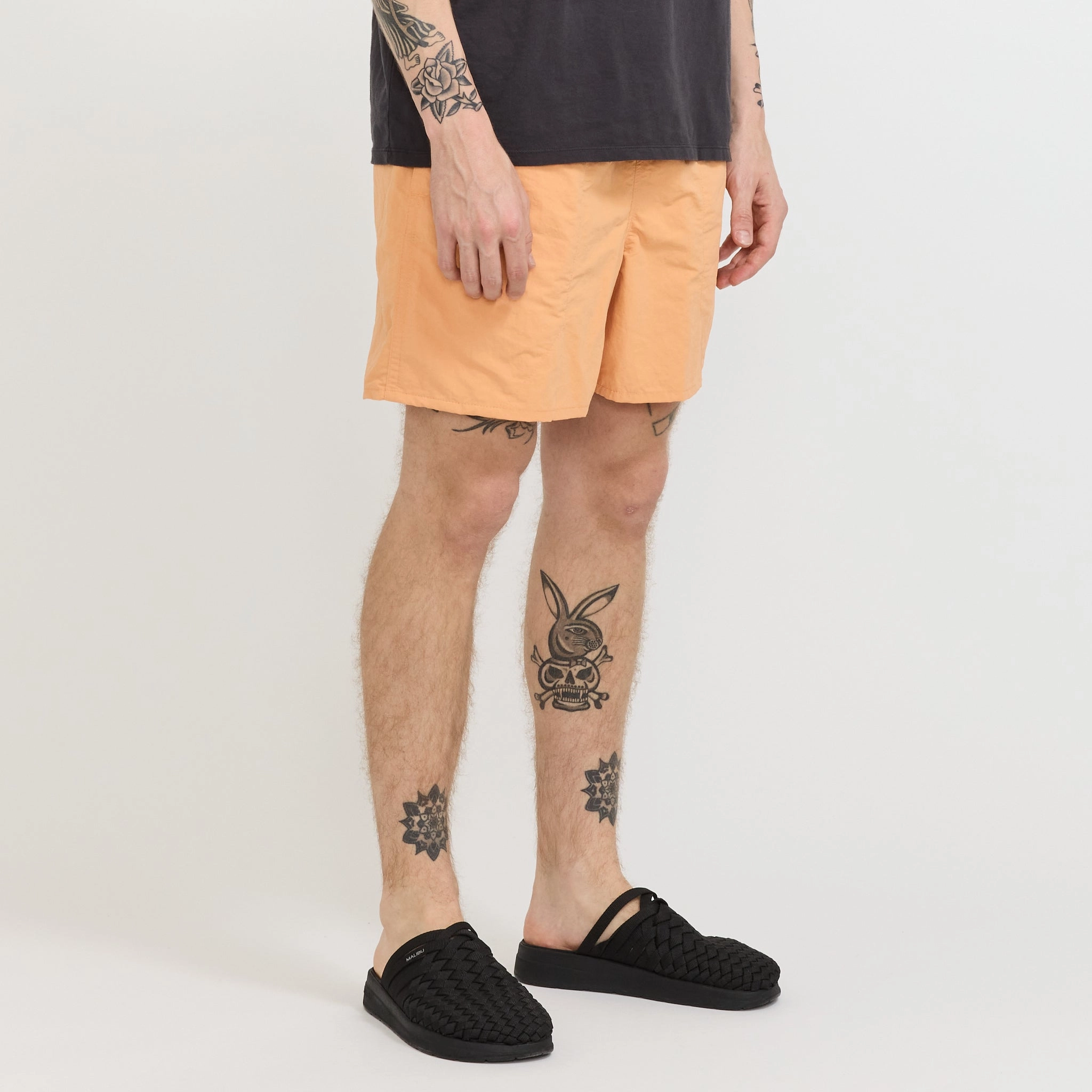 Double Layered Construction Baggies Shorts - 5 in. Heirloom Peach