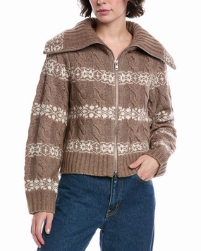 Design History Brighton Wool & Cashmere-Blend Cardigan Chilly Wear Multi Layer Insulation