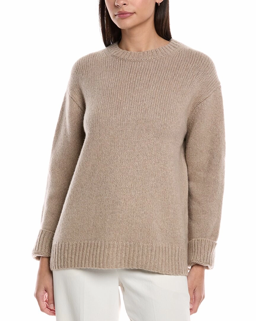 Lafayette 148 New York Reclaimed Cashmere & Wool-Blend Sweater Snuggly Fit Modern Knitwear