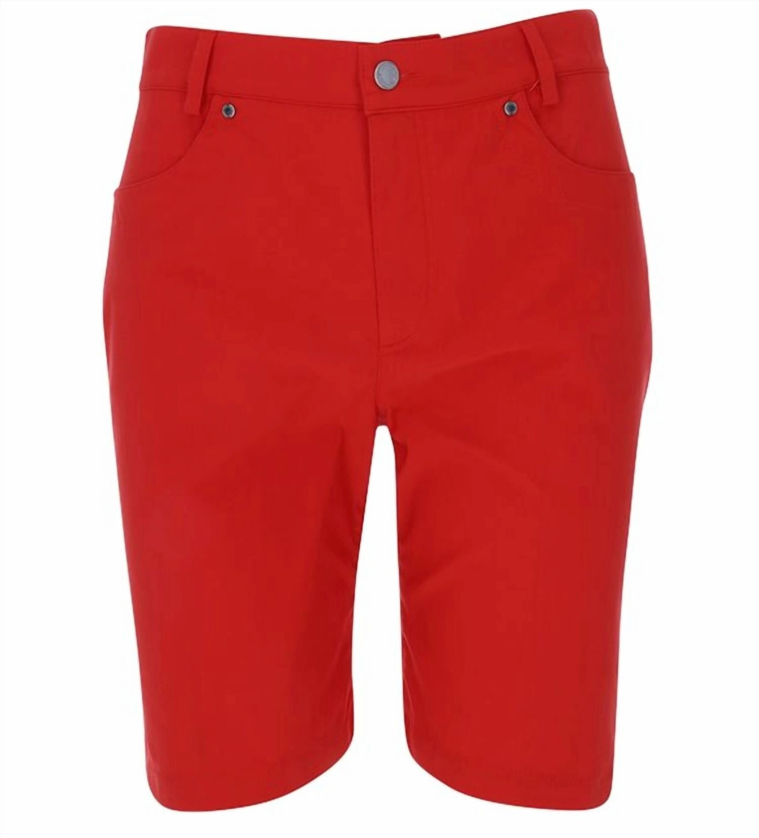 Women's 5 Pocket Very Mid Short In Red Comfortable Design Flats