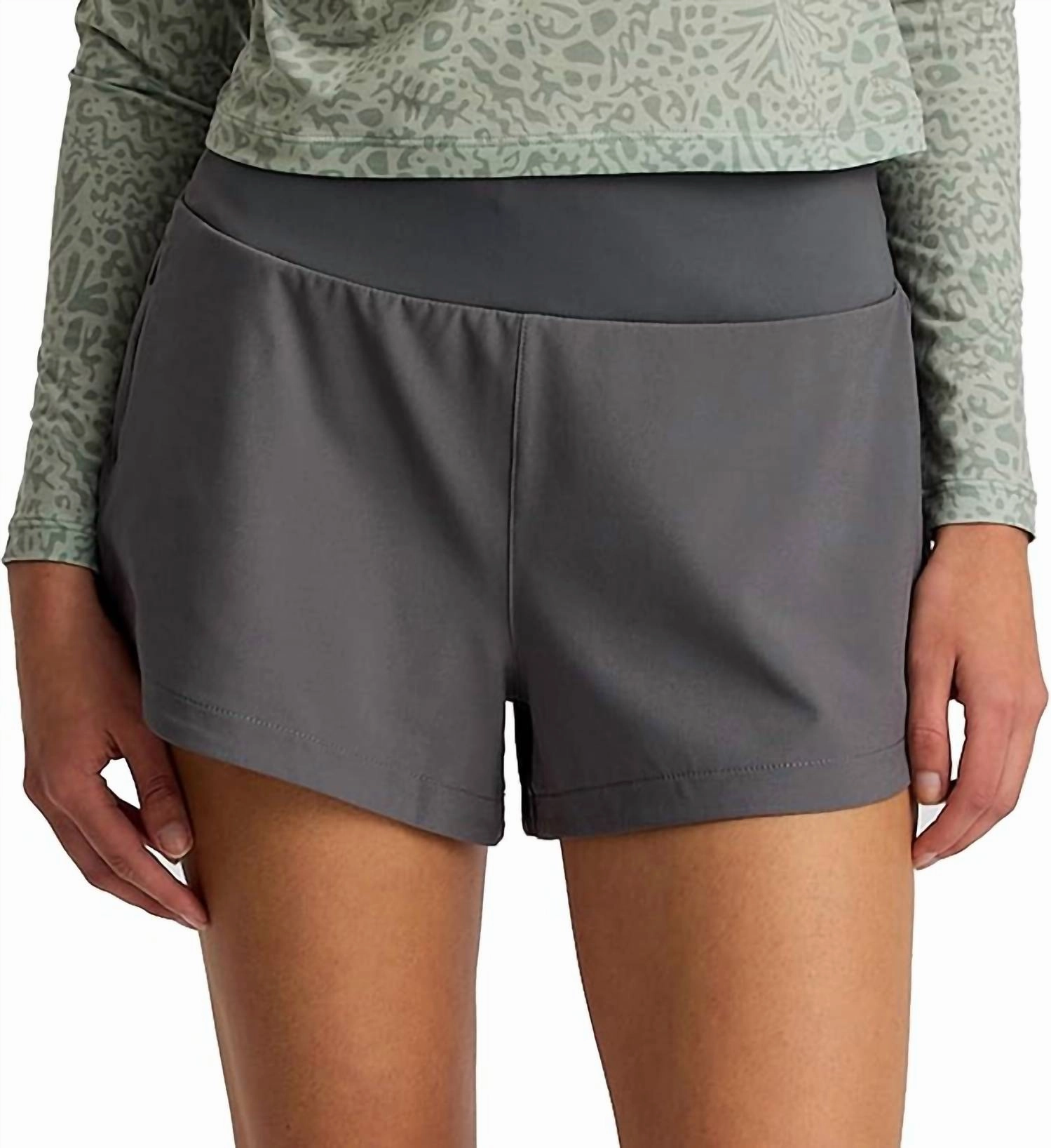 Mood Casual Women's Bamboo-Lined Active Breeze Short In Smoke
