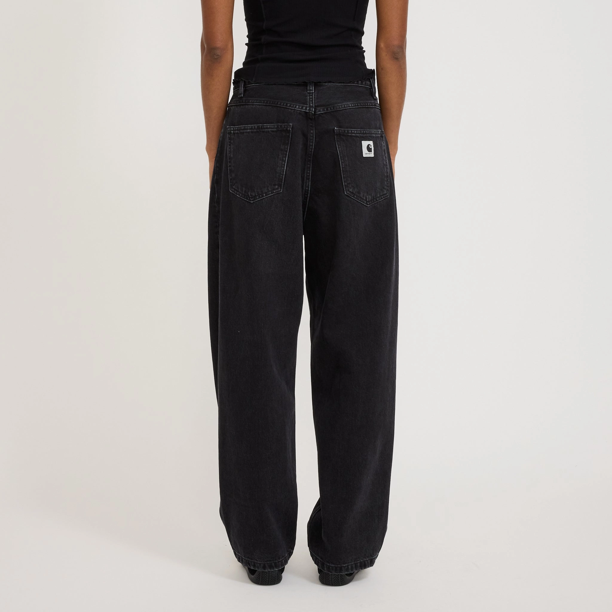 Women's Brandon Pant Black Stone Washed Natural Style Permanent Crease Retention