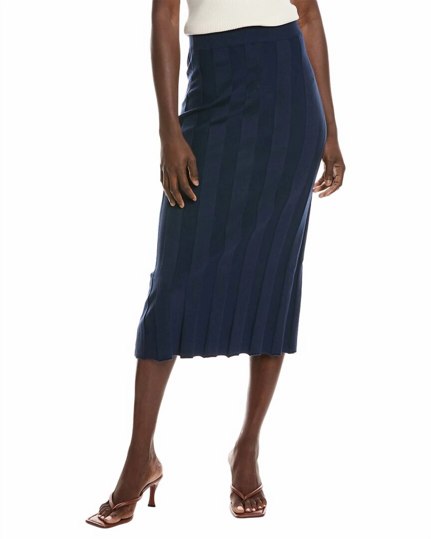 Subtle Mood Women's Luca Midi Skirt In Indigo