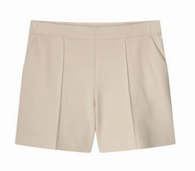 Petite Fit Dual Zone Ventilation Women's Punto Milano Short In Ivory
