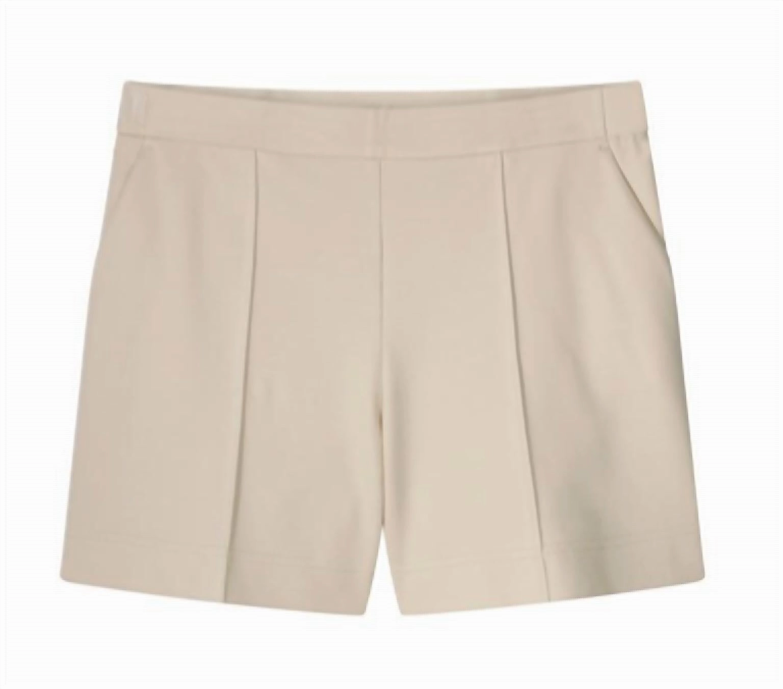 Petite Fit Dual Zone Ventilation Women's Punto Milano Short In Ivory