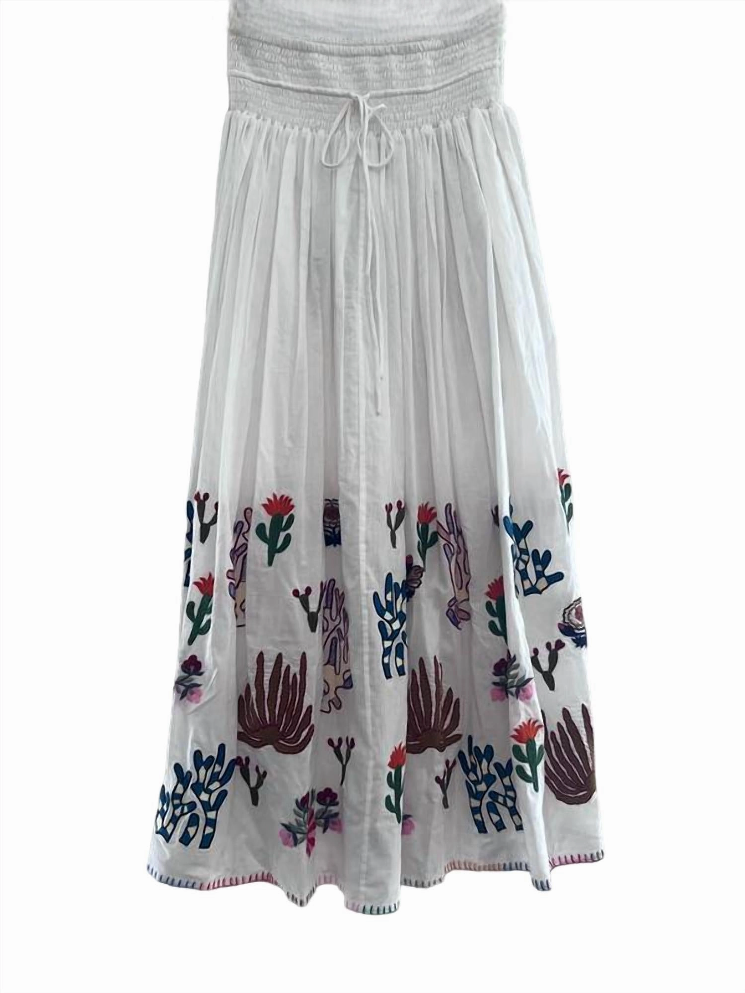 Refined Mood Chic Appeal Womens Congo Strap Smock Jungle Skirt In Natural Muti