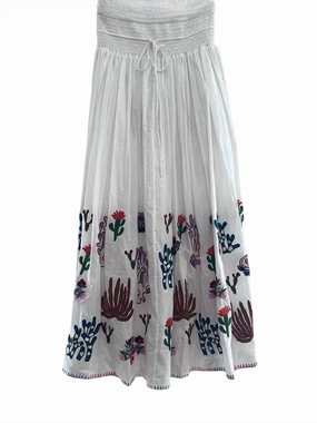 Refined Mood Chic Appeal Womens Congo Strap Smock Jungle Skirt In Natural Muti