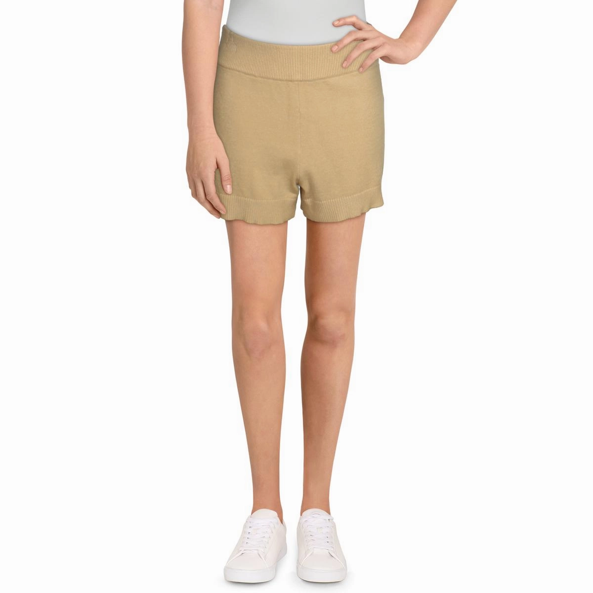 Womens High Rise Sweater Casual Shorts Quick Evaporation Fabric striped shorts