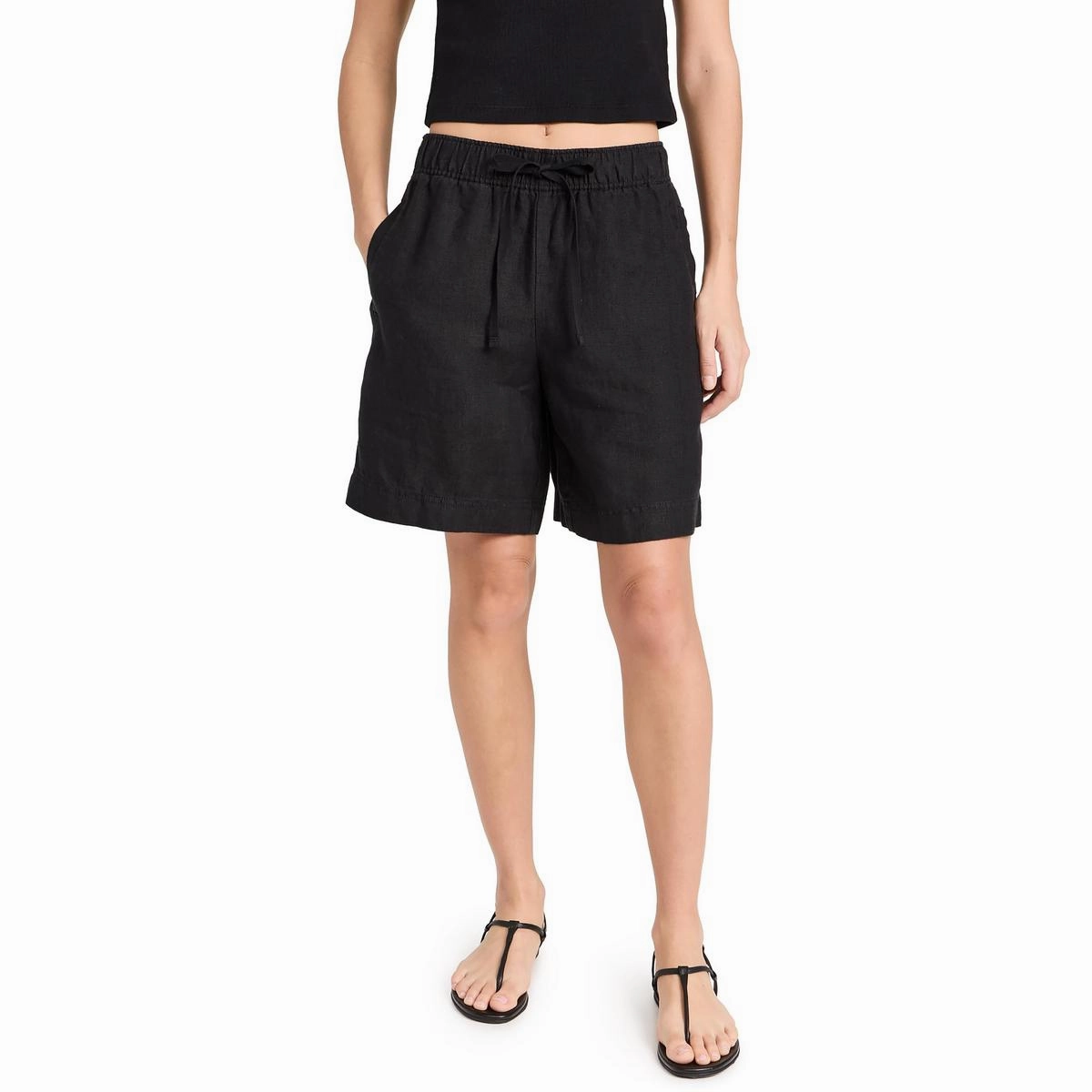 Athletic Shorts Fit Design Womens Pocket Flat Front Casual Shorts