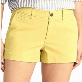 surf wear Daytime Style WomenS Preppy Chino Shorts In Yellow