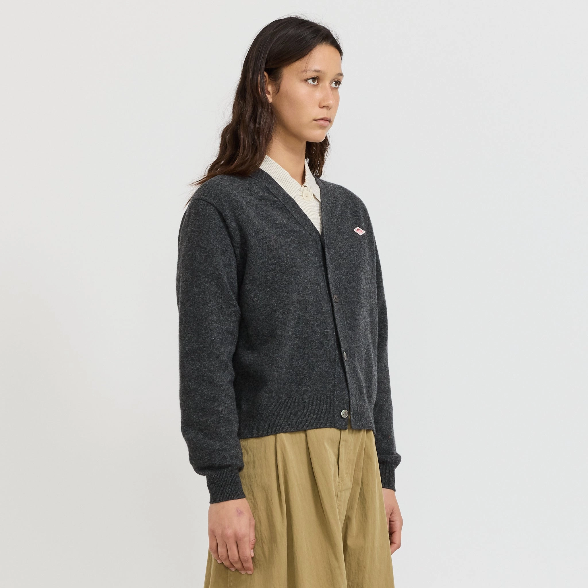 Womens V Neck Cardigan Carbon Stretch waistband All-Weather Comfort