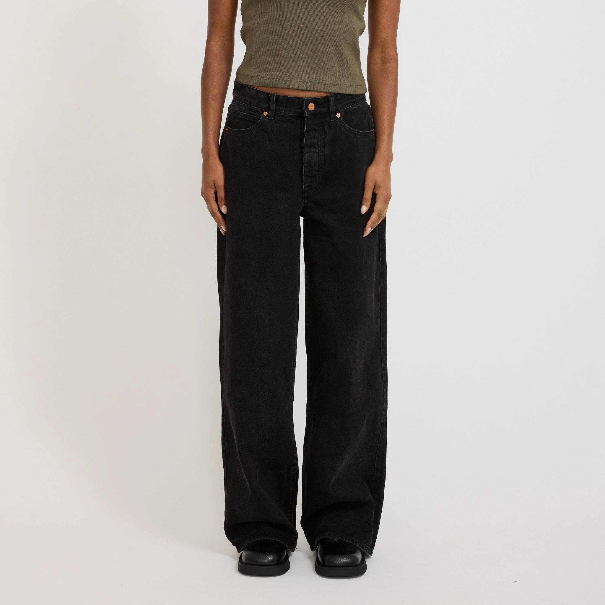 Womens Wale Jeans Used Black Holiday Vibes Date Night Lightweight Stretch Free Fit