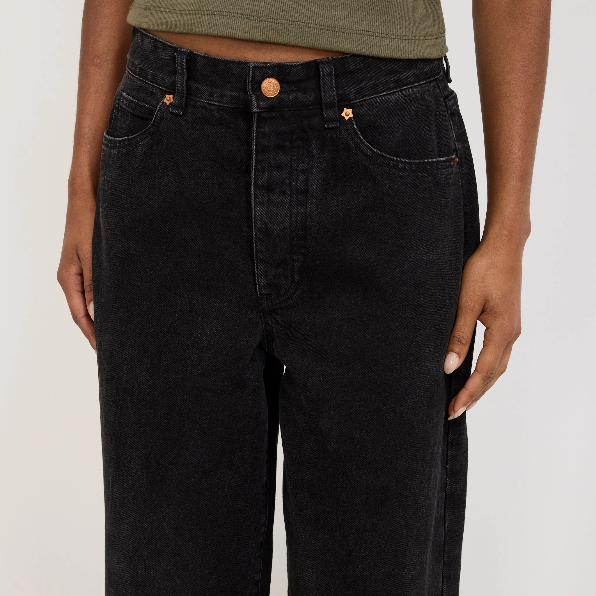 Anytime Look clean look Womens Wale Jeans Used Black