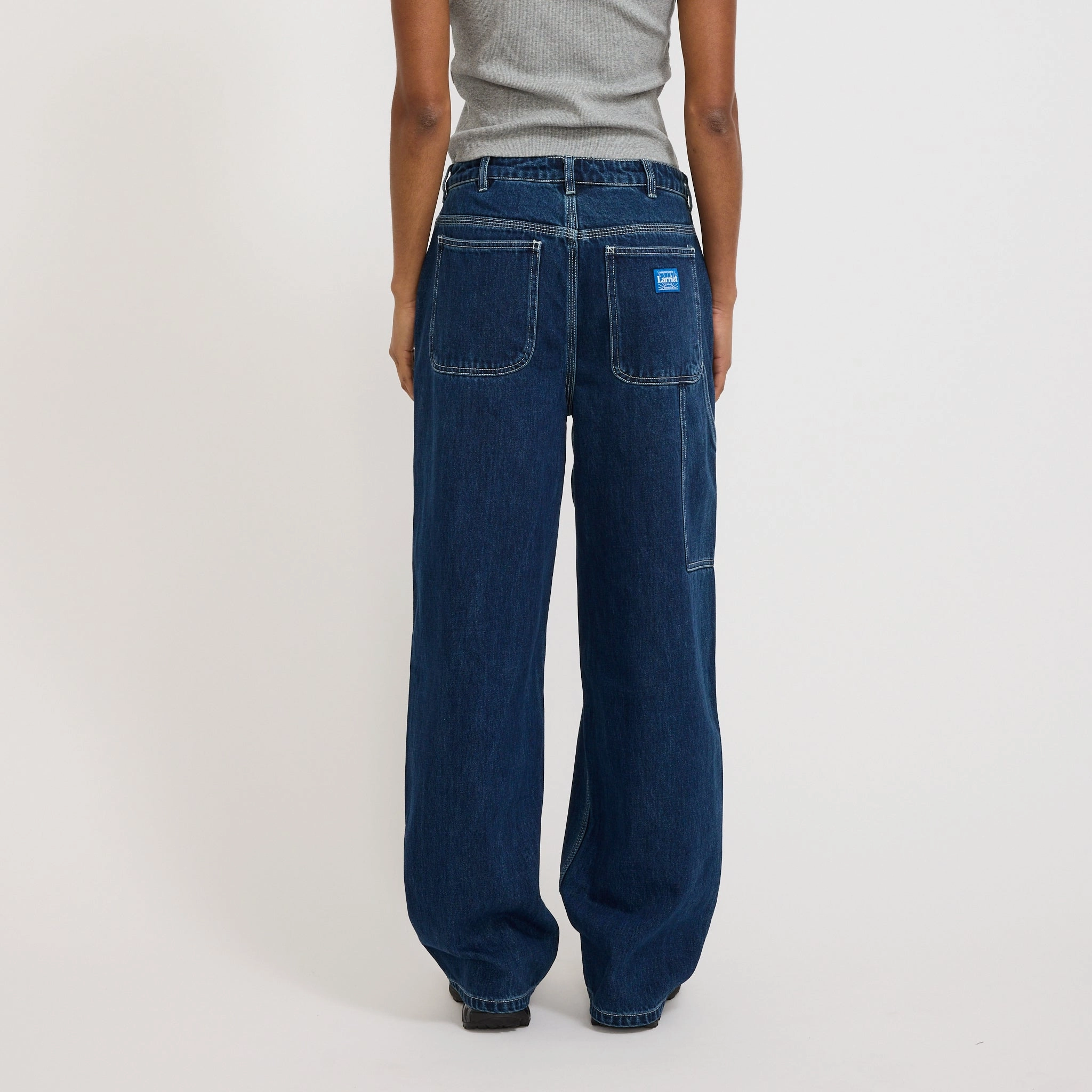 Womens Work Pant Washed Indigo Casual Dressing Eco Friendly Denim