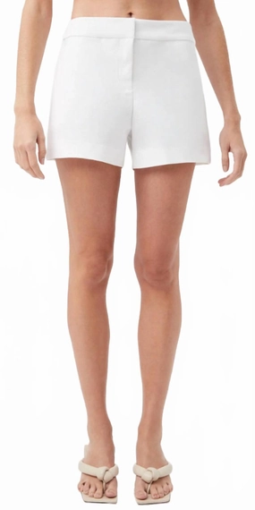 Womne's Corbin 2 Short In White Rubberized Waistband