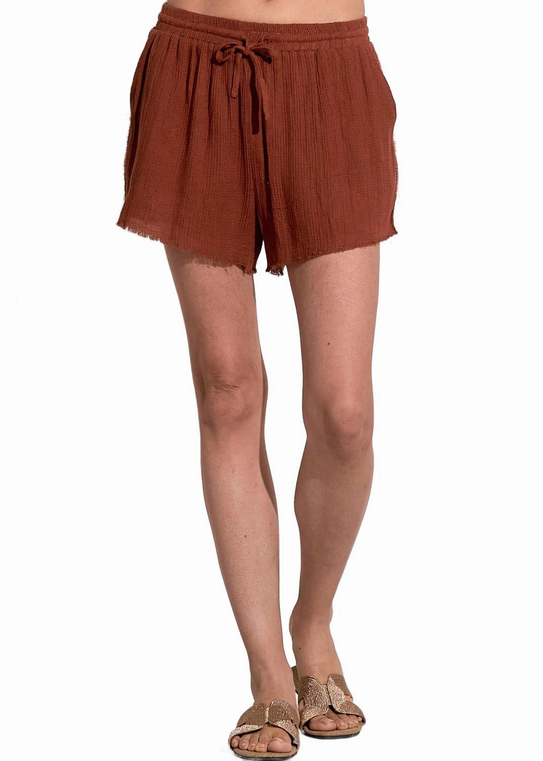 Daily Wear Roll Resistant Waist Ashley Shorts In Clay