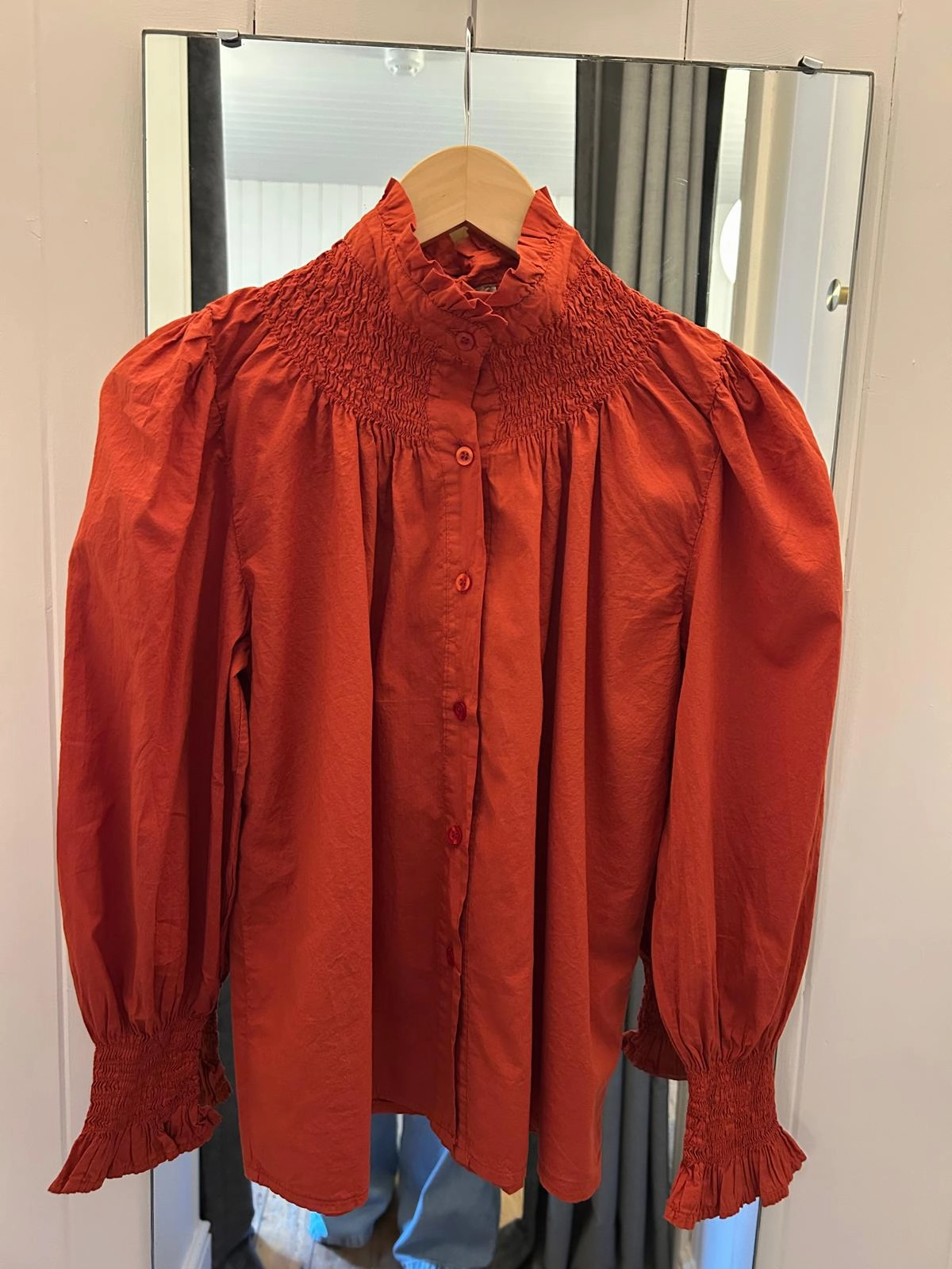 Y 6345 Blouse - Rust ZeroWaste Construction FlexibleCuffs